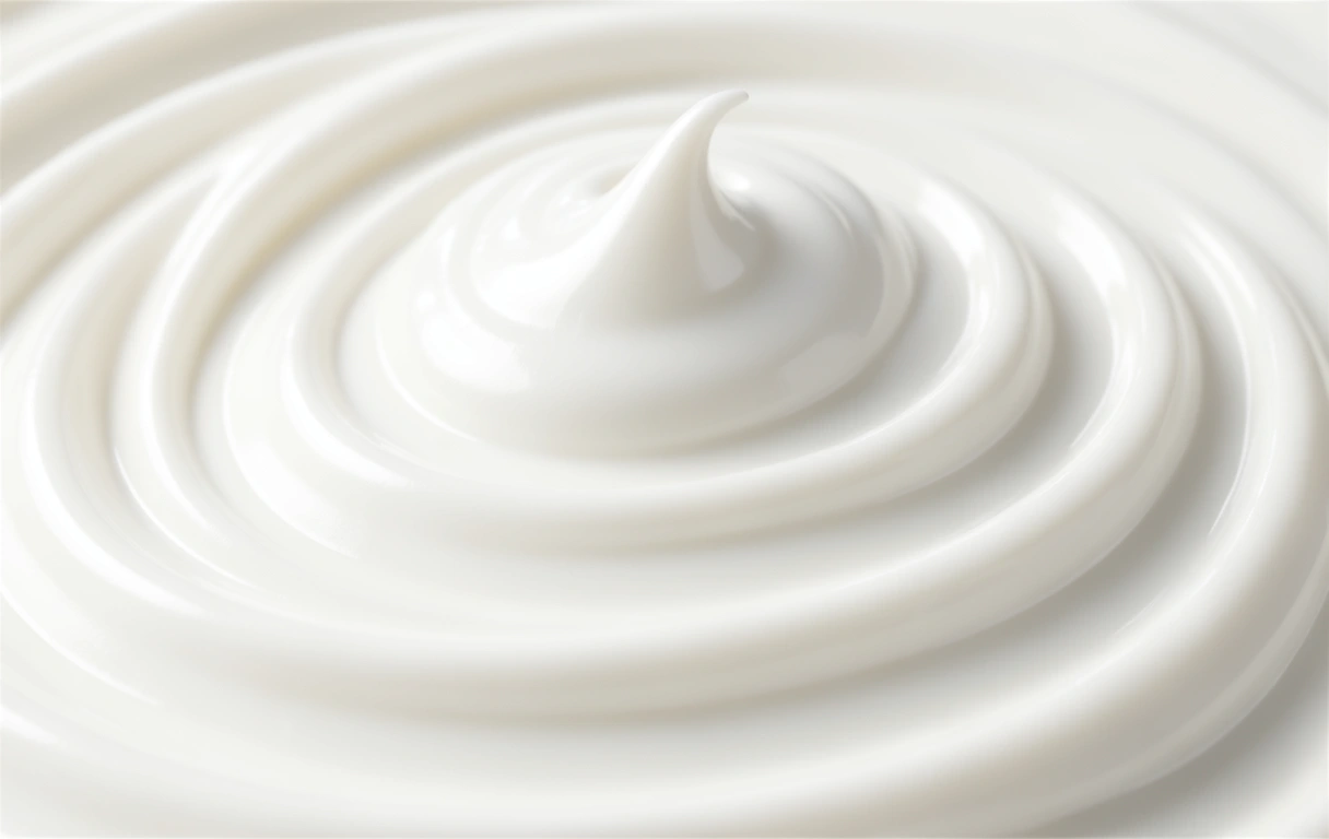 Cream with collagen and hyaluronic acid texture