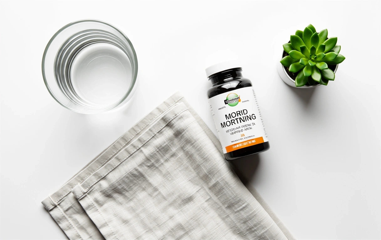 Men's vitamins and morning health routine